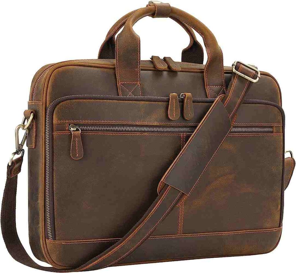 Jack&Chris Leather Briefcase for Men